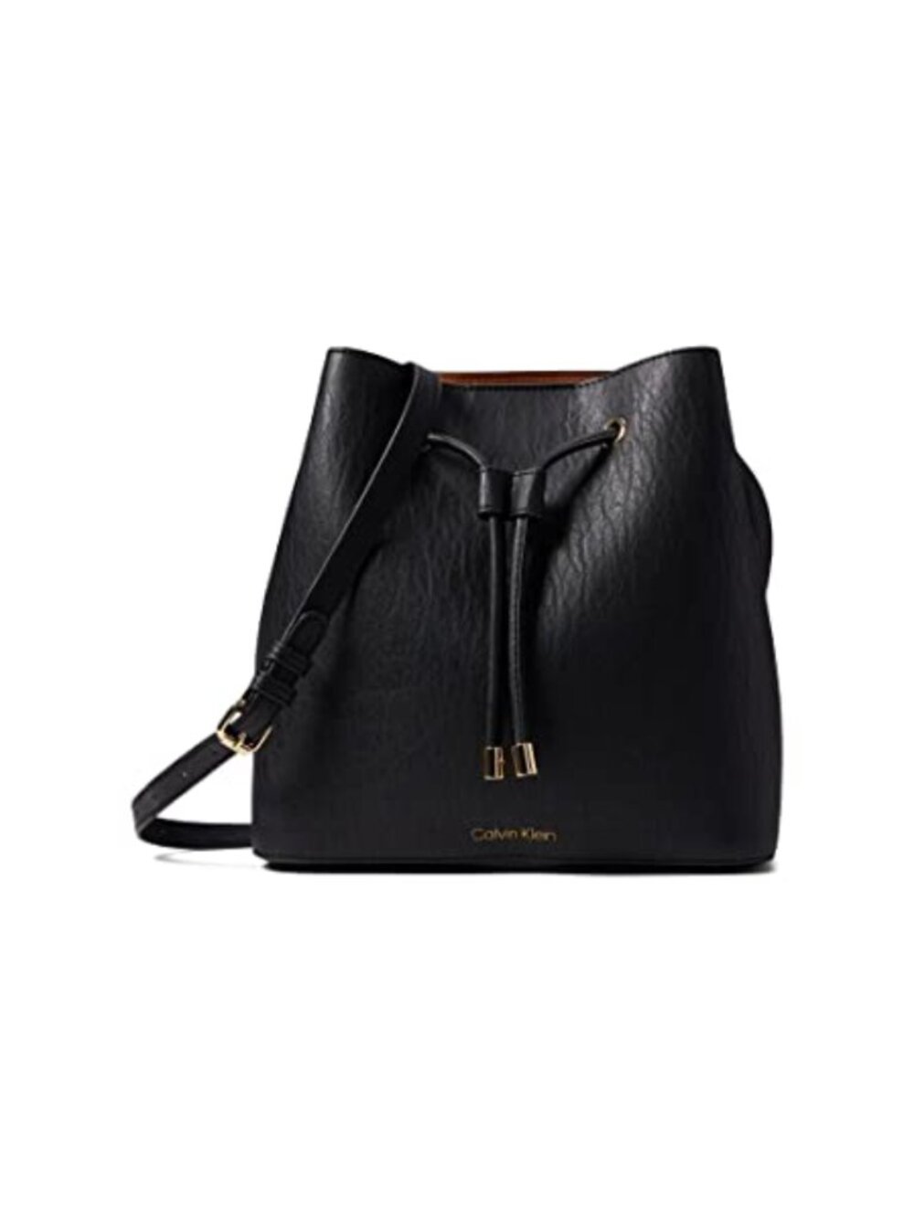 Faux Leather Bucket Shoulder Bag Convertible Crossbody Drawstring
